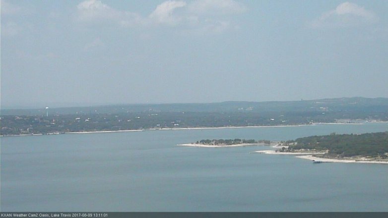 Lake Travis webcam, August 9, 2017 12:40 PM CT