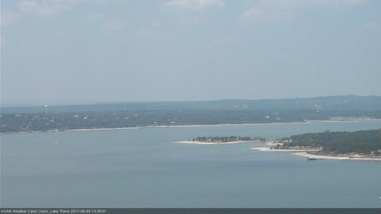 Lake Travis webcam, August 9, 2017 12:45 PM CT