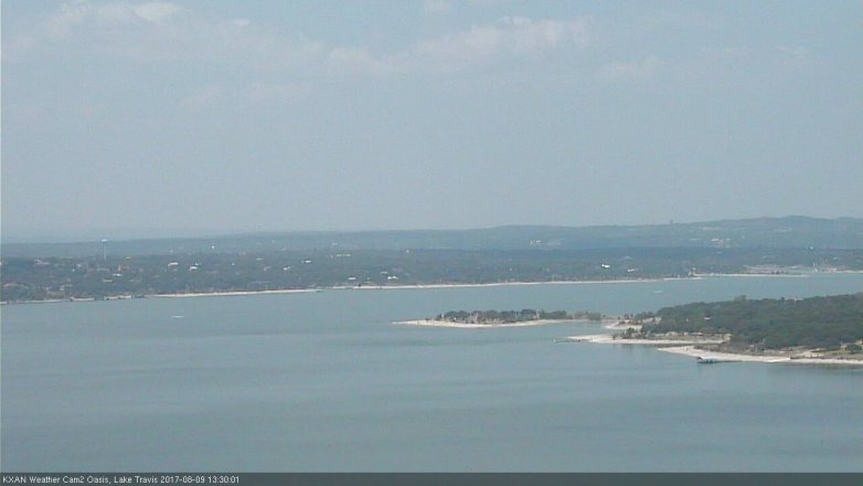 Lake Travis webcam, August 9, 2017 12:50 PM CT