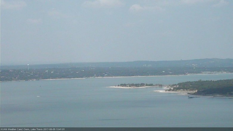 Lake Travis webcam, August 9, 2017 1:00 PM CT
