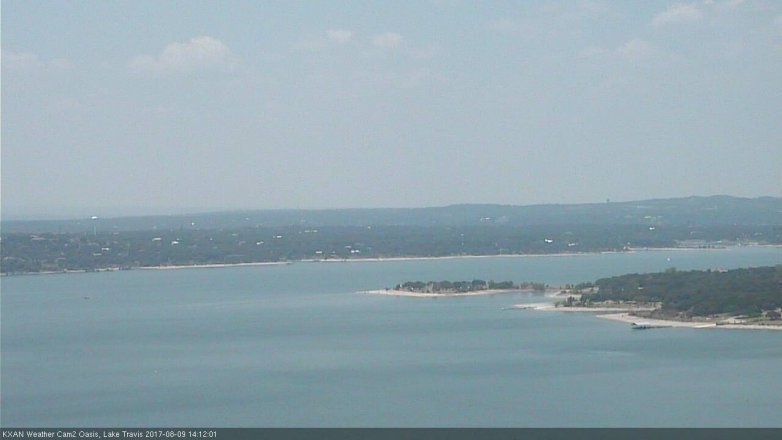Lake Travis webcam, August 9, 2017 1:15 PM CT