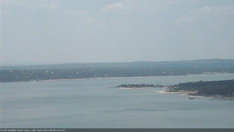 Lake Travis webcam, August 9, 2017 1:45 PM CT