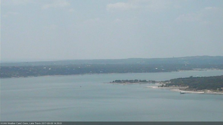 Lake Travis webcam, August 9, 2017 1:50 PM CT