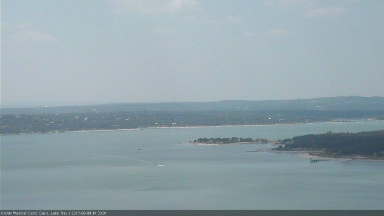 Lake Travis webcam, August 9, 2017 1:55 PM CT