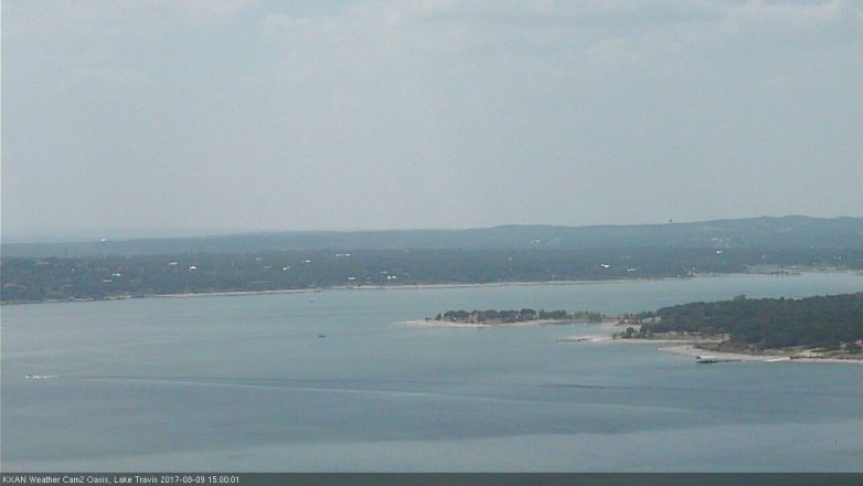 Lake Travis webcam, August 9, 2017 2:10 PM CT