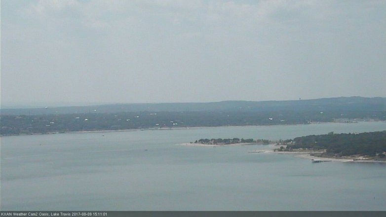 Lake Travis webcam, August 9, 2017 2:35 PM CT
