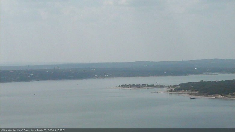 Lake Travis webcam, August 9, 2017 2:55 PM CT