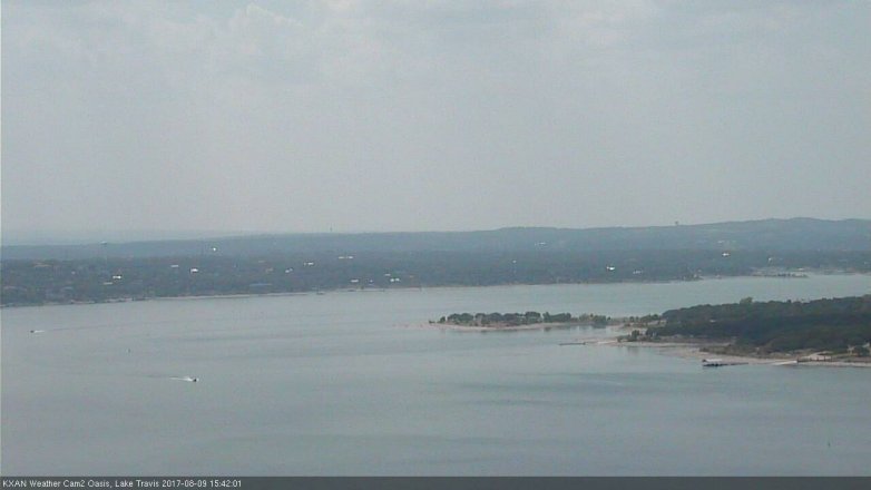 Lake Travis webcam, August 9, 2017 3:10 PM CT