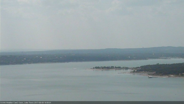 Lake Travis webcam, August 9, 2017 3:20 PM CT