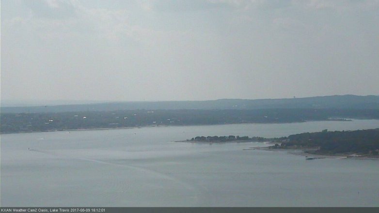 Lake Travis webcam, August 9, 2017 3:25 PM CT