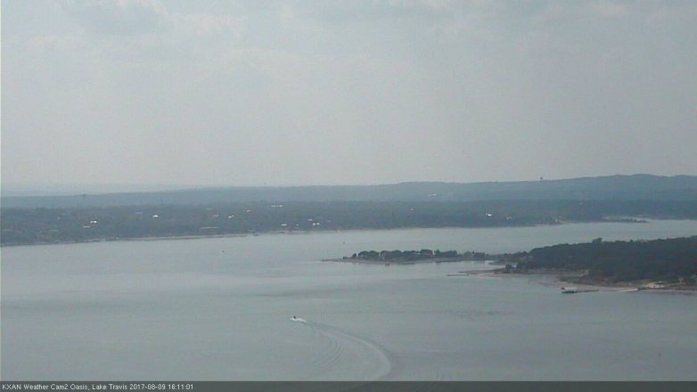 Lake Travis webcam, August 9, 2017 3:40 PM CT