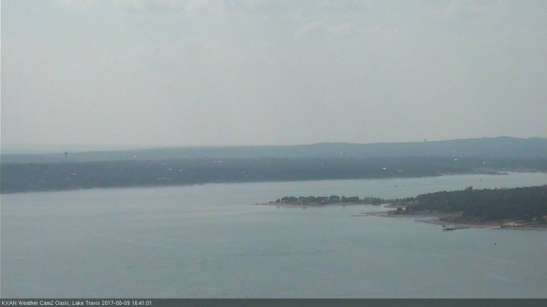 Lake Travis webcam, August 9, 2017 4:00 PM CT
