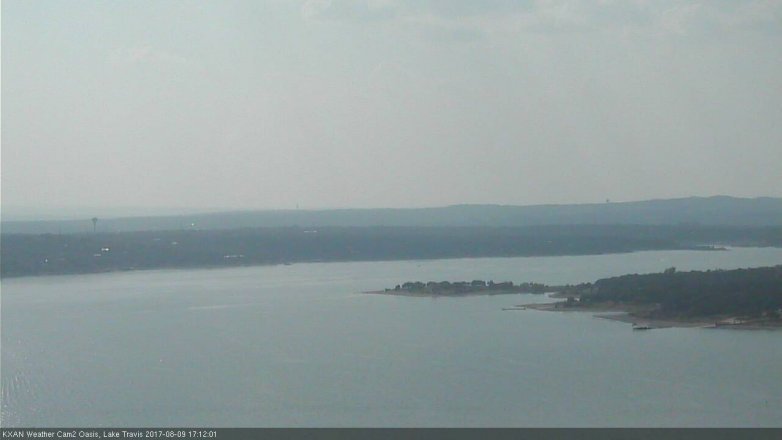Lake Travis webcam, August 9, 2017 4:30 PM CT