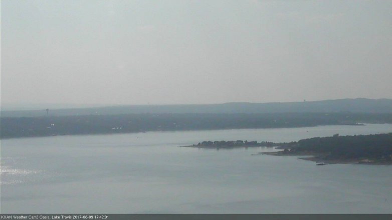 Lake Travis webcam, August 9, 2017 5:05 PM CT