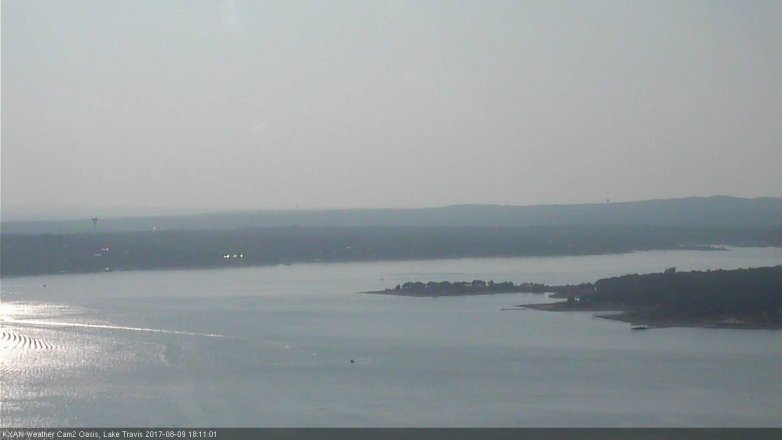 Lake Travis webcam, August 9, 2017 5:15 PM CT