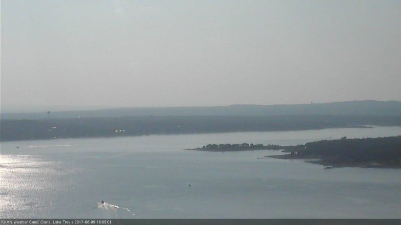 Lake Travis webcam, August 9, 2017 5:20 PM CT