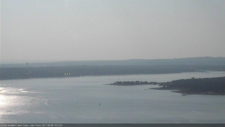 Lake Travis webcam, August 9, 2017 5:40 PM CT