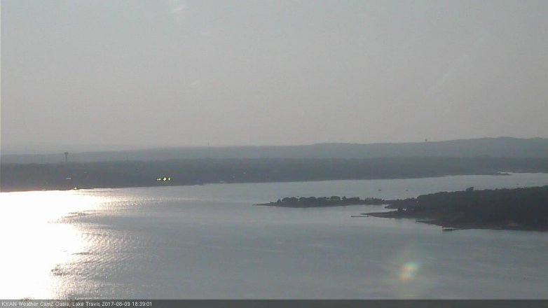 Lake Travis webcam, August 9, 2017 5:45 PM CT