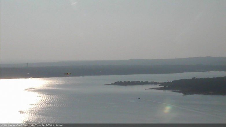 Lake Travis webcam, August 9, 2017 5:50 PM CT