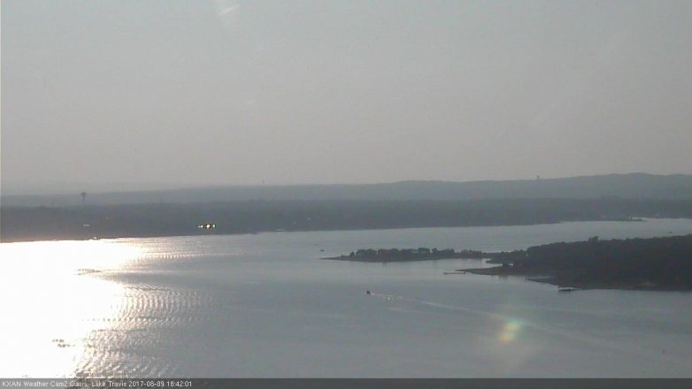 Lake Travis webcam, August 9, 2017 6:00 PM CT