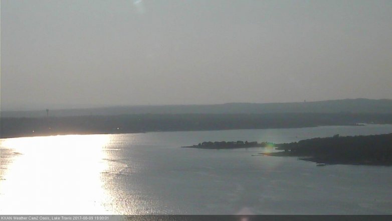 Lake Travis webcam, August 9, 2017 6:15 PM CT