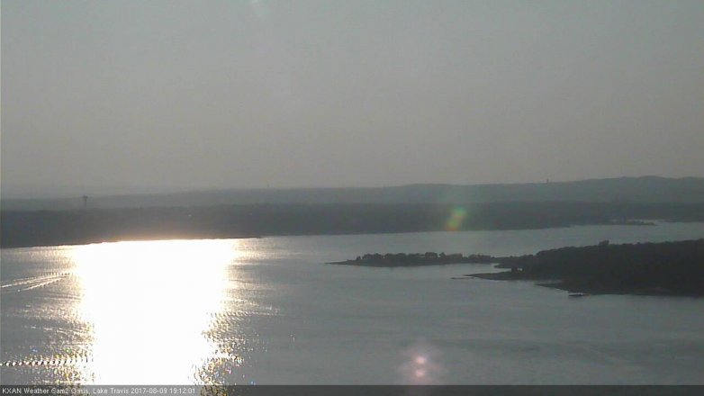 Lake Travis webcam, August 9, 2017 6:20 PM CT