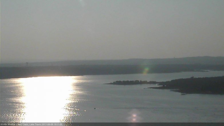 Lake Travis webcam, August 9, 2017 6:25 PM CT
