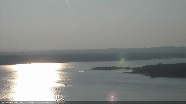 Lake Travis webcam, August 9, 2017 6:35 PM CT