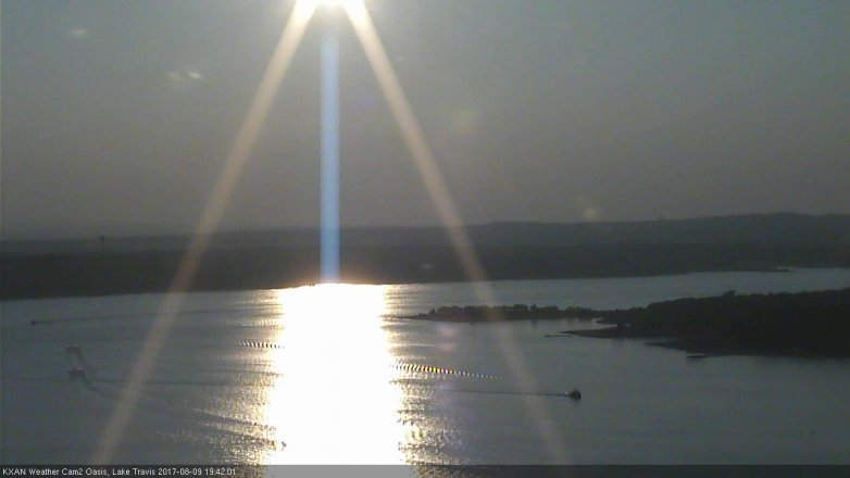 Lake Travis webcam, August 9, 2017 6:50 PM CT