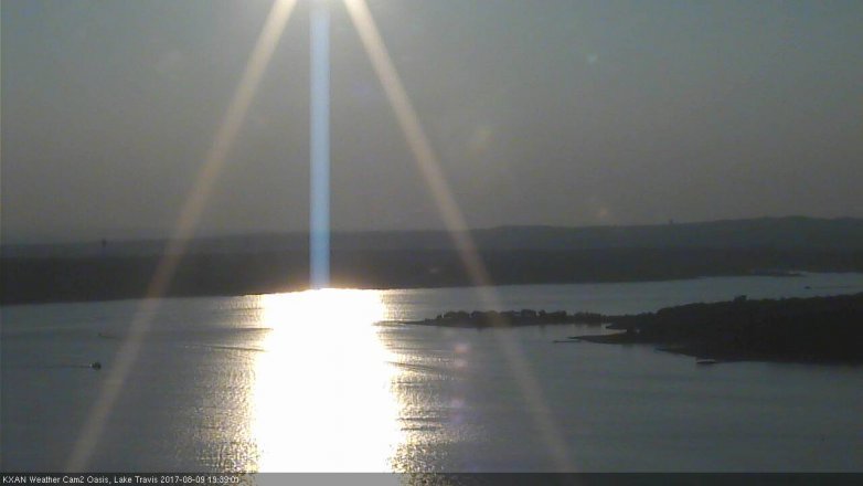 Lake Travis webcam, August 9, 2017 7:05 PM CT