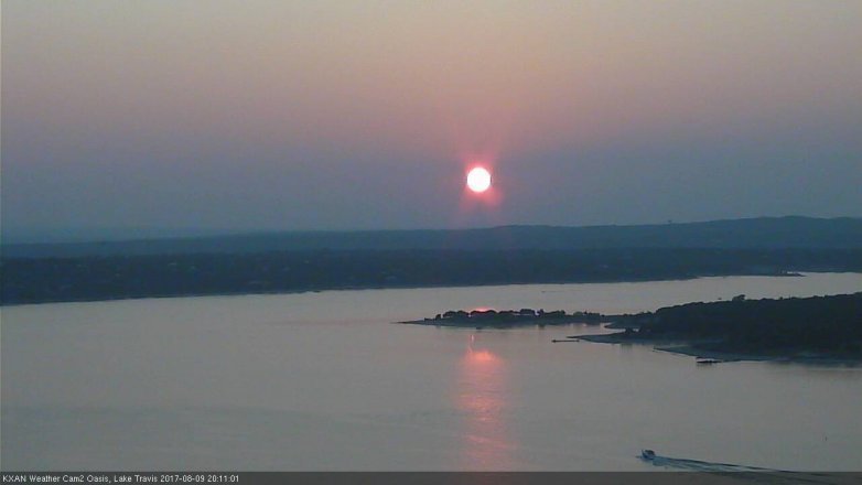 Lake Travis webcam, August 9, 2017 7:15 PM CT