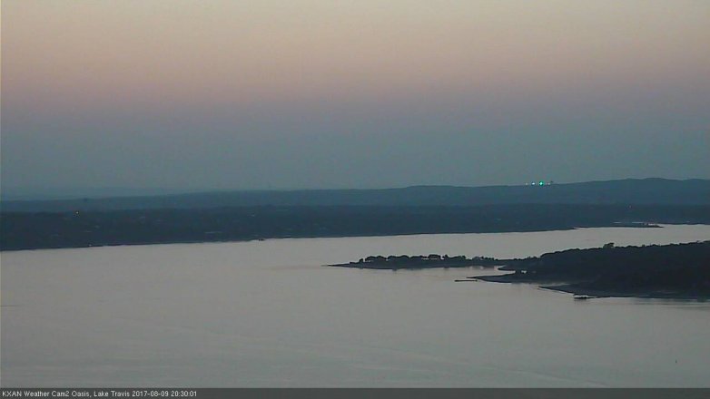 Lake Travis webcam, August 9, 2017 7:50 PM CT