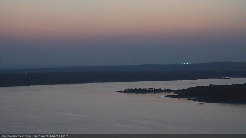 Lake Travis webcam, August 9, 2017 7:55 PM CT