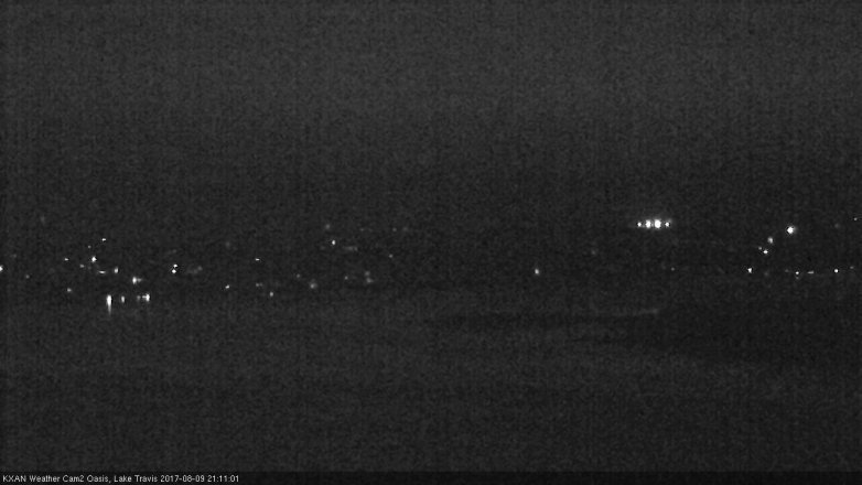 Lake Travis webcam, August 9, 2017 8:20 PM CT