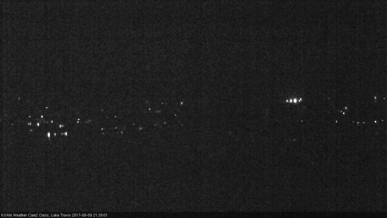 Lake Travis webcam, August 9, 2017 8:50 PM CT