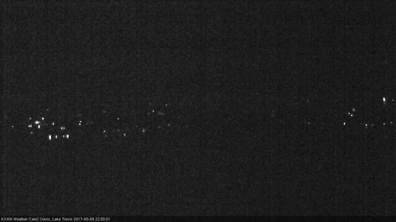 Lake Travis webcam, August 9, 2017 9:25 PM CT