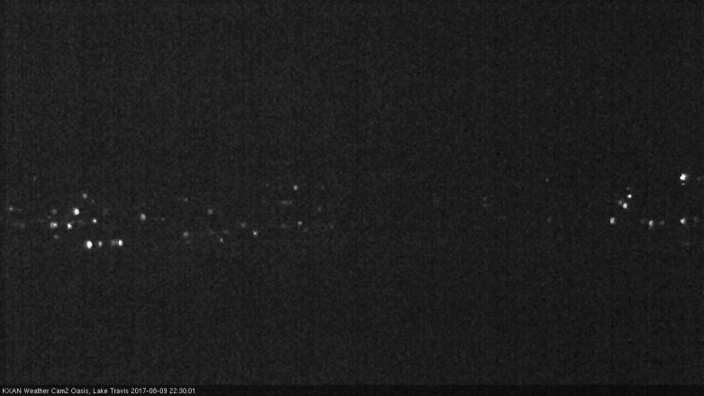 Lake Travis webcam, August 9, 2017 9:55 PM CT