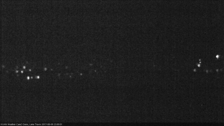 Lake Travis webcam, August 9, 2017 10:25 PM CT