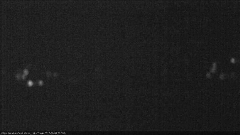 Lake Travis webcam, August 9, 2017 10:45 PM CT
