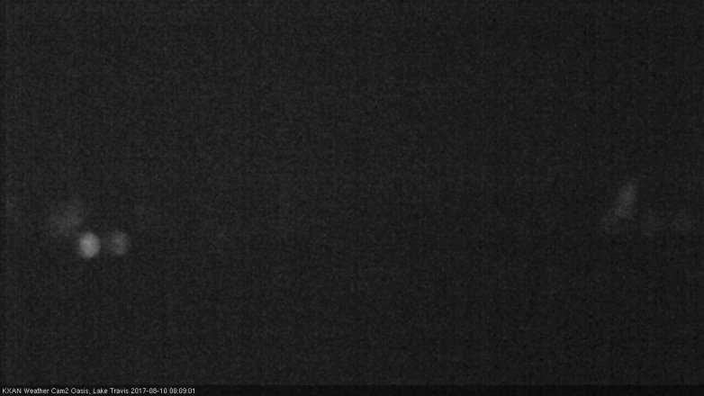 Lake Travis webcam, August 9, 2017 11:35 PM CT