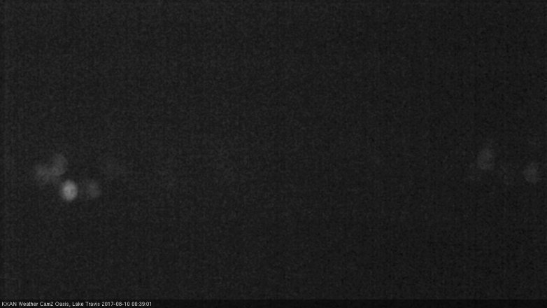Lake Travis webcam, August 9, 2017 11:45 PM CT