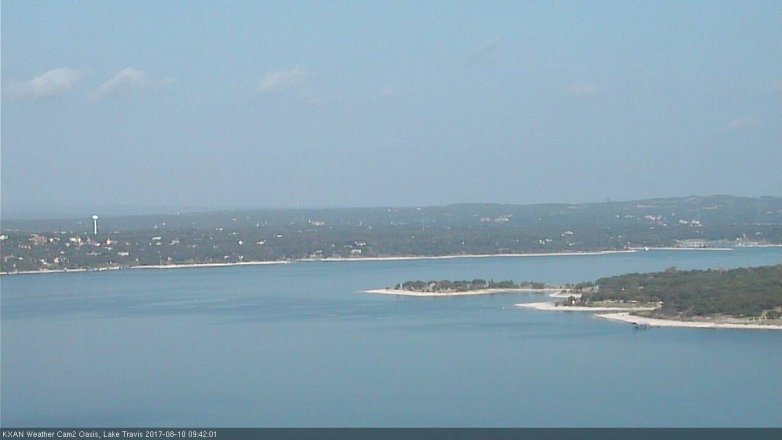 Lake Travis webcam, August 10, 2017 9:10 AM CT