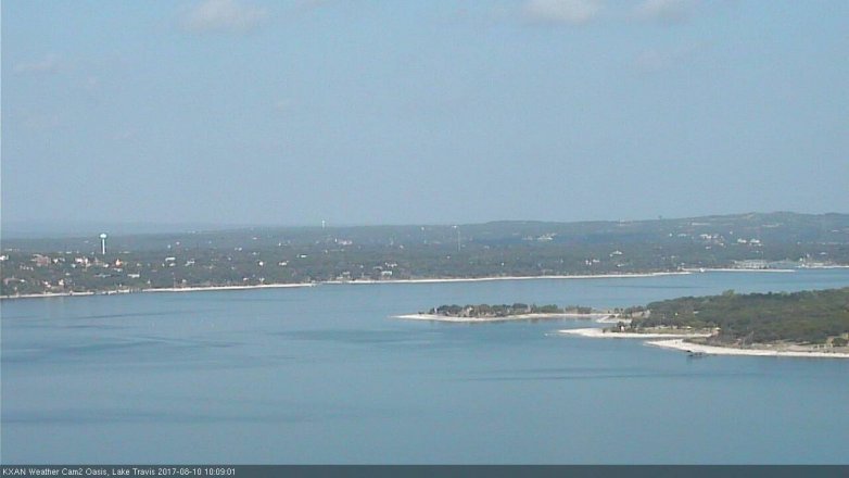 Lake Travis webcam, August 10, 2017 9:15 AM CT