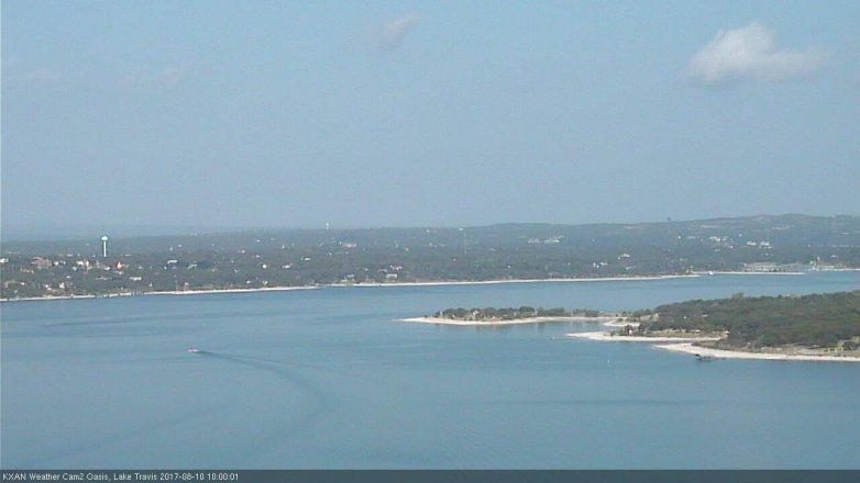 Lake Travis webcam, August 10, 2017 9:20 AM CT