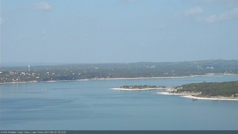 Lake Travis webcam, August 10, 2017 9:25 AM CT