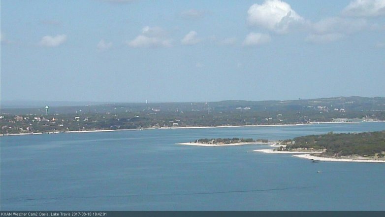 Lake Travis webcam, August 10, 2017 9:45 AM CT