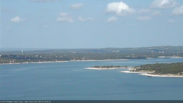Lake Travis webcam, August 10, 2017 9:50 AM CT