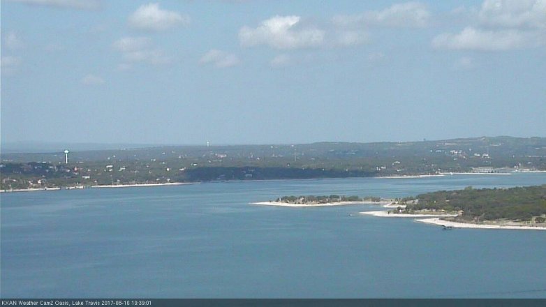 Lake Travis webcam, August 10, 2017 10:10 AM CT