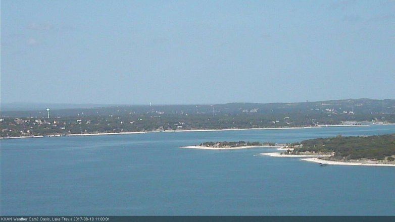 Lake Travis webcam, August 10, 2017 10:15 AM CT