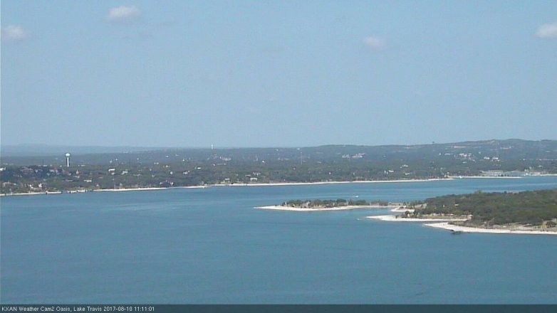 Lake Travis webcam, August 10, 2017 10:20 AM CT